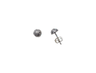 Ingerid Stud Earrings, Oxidized Silver