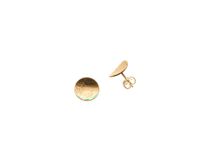 Abstract Leaf Earrings, Gold-Plated Silver