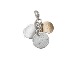 Abstract Leaf Charm/Pendant Small, Silver and Gold