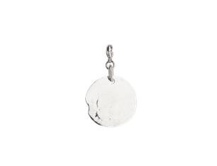 Abstract Leaf Charm/Pendant, Silver