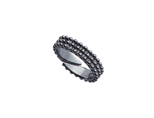 Bud Ring, Oxidized Silver