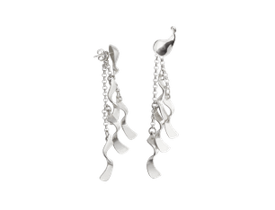 2-in-1 Sea Earrings, Silver