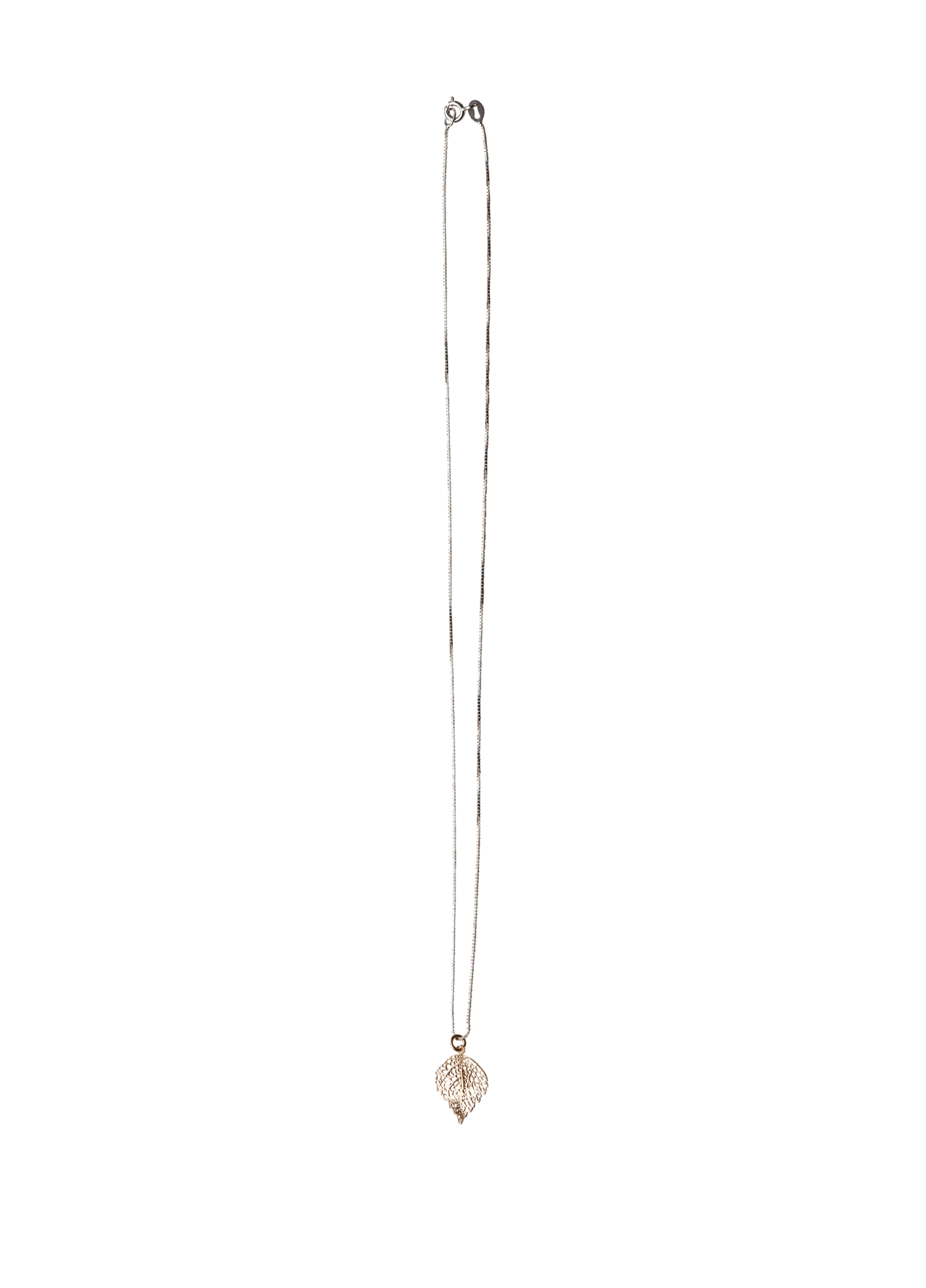 Leaf Vein Gold Pendant Necklace - Sylvsmidja US